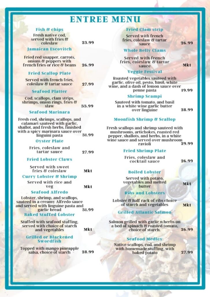 moonfish Restaurant menu